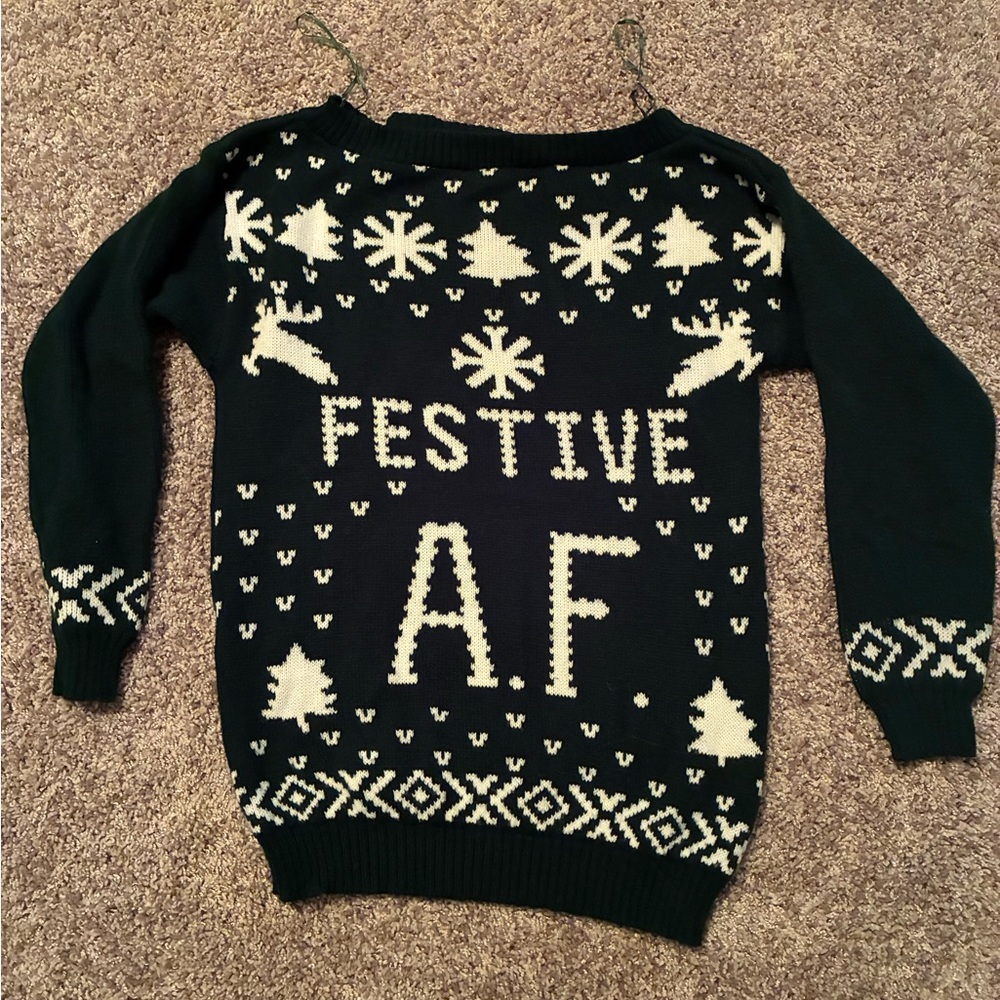 “Festive AF” Christmas Sweater